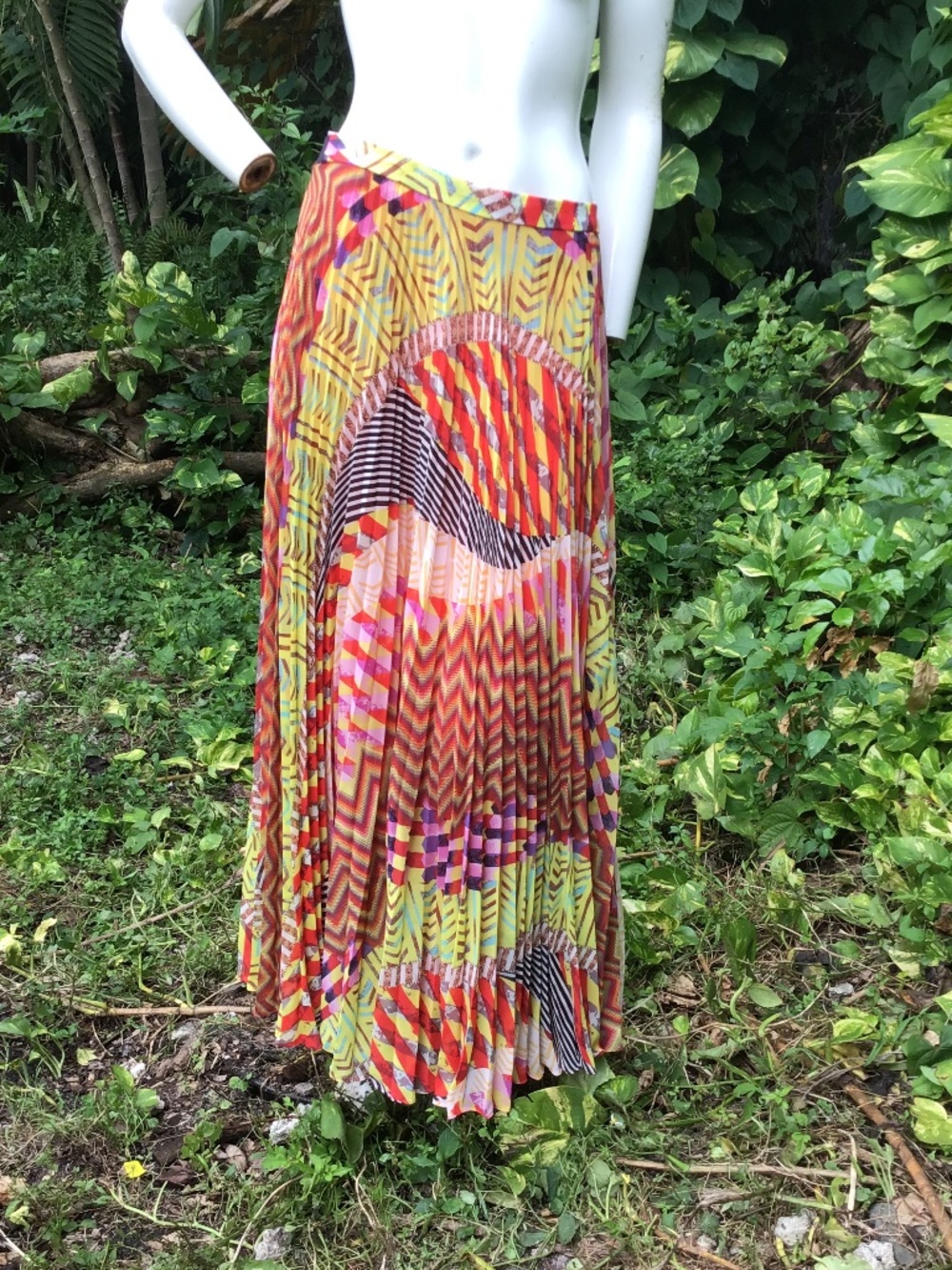 Vintage Alexis silk maxi skirt with silk underskirt